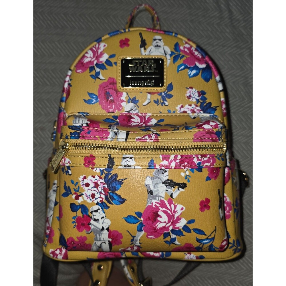 NWOT Loungefly Disney Star Wars Stormtrooper Floral Mini Backpack bookbag bag!